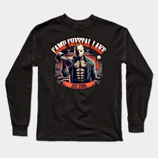 Crystal Lake Camp Gym: Slash and Sweat T-Shirt - Killer Workout Edition Long Sleeve T-Shirt